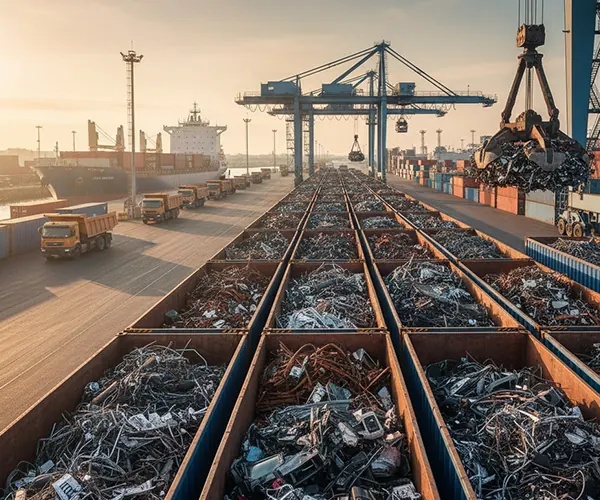 Container and logistics support for scrap metal